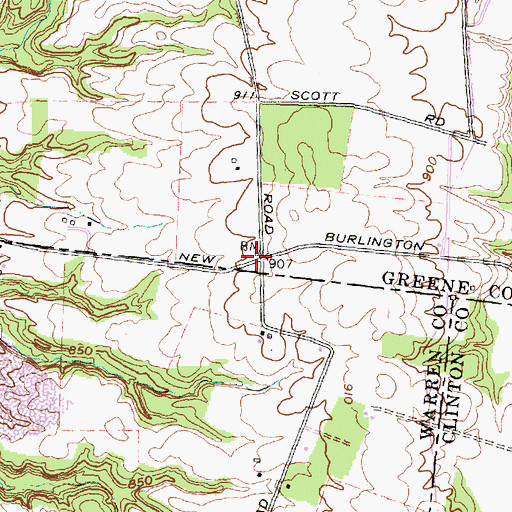 Topographic Map of Fairview School (historical), OH