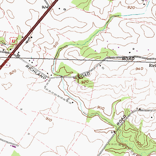 Topographic Map of Glady School (historical), OH