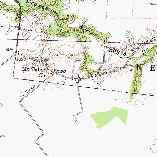 Topographic Map of Mount Tabor School (historical), OH