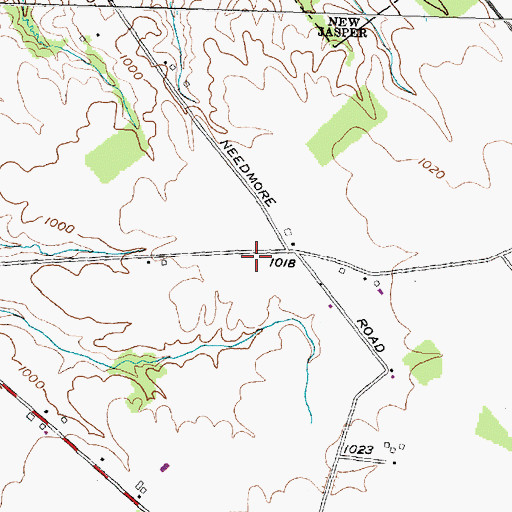 Topographic Map of Needmore School (historical), OH