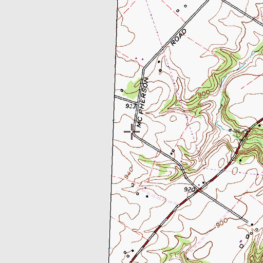 Topographic Map of McPhersons School (historical), OH