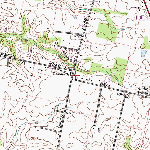 Topographic Map of Union School (historical), OH