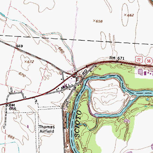 Topographic Map of Spunkeytown (historical), OH