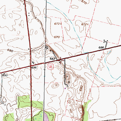 Topographic Map of Owen School (historical), OH