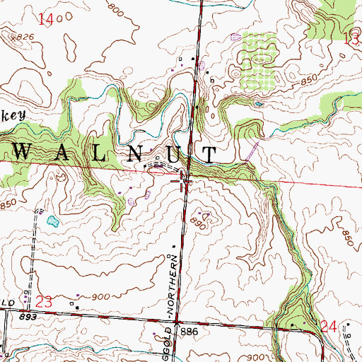 Topographic Map of Turkey Run School (historical), OH