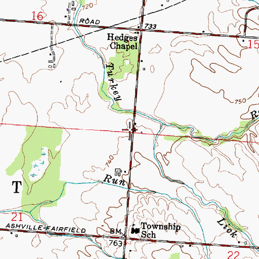 Topographic Map of Nebraska School (historical), OH