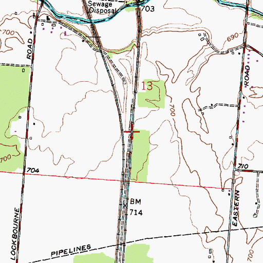 Topographic Map of Cromley (historical), OH