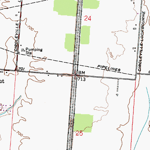 Topographic Map of Rhoads (historical), OH