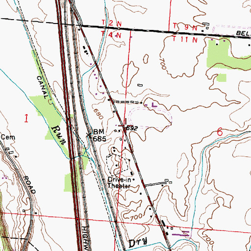 Topographic Map of Fairview (historical), OH