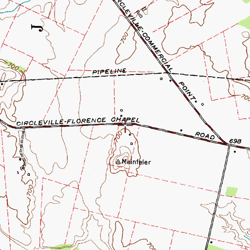 Topographic Map of Renick School (historical), OH