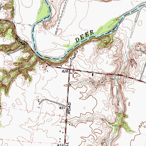 Topographic Map of Dublin Hill School (historical), OH