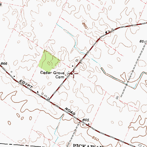 Topographic Map of Cedar Grove School (historical), OH