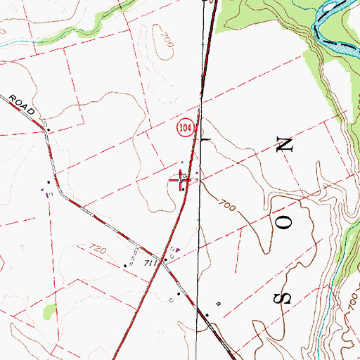 Topographic Map of Caldwell School (historical), OH