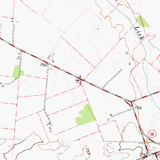 Topographic Map of Lick Run School (historical), OH