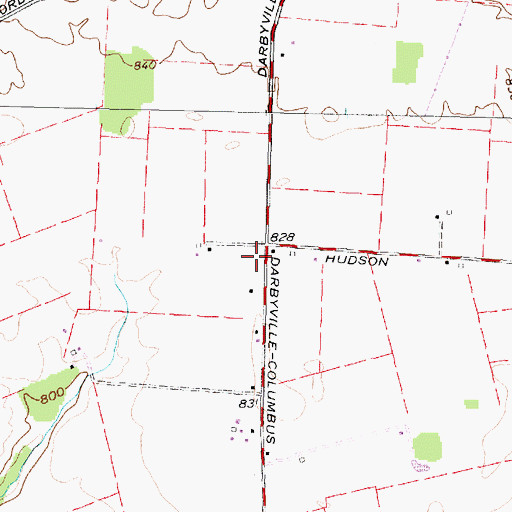 Topographic Map of Shadyside School (historical), OH