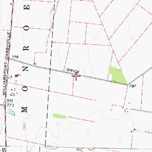 Topographic Map of Schleich School (historical), OH
