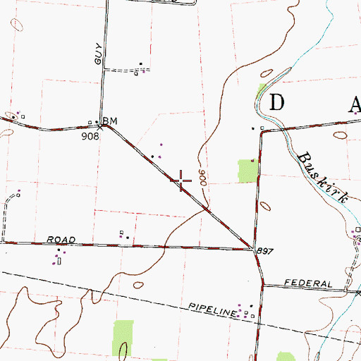 Topographic Map of West Union Shool (historical), OH