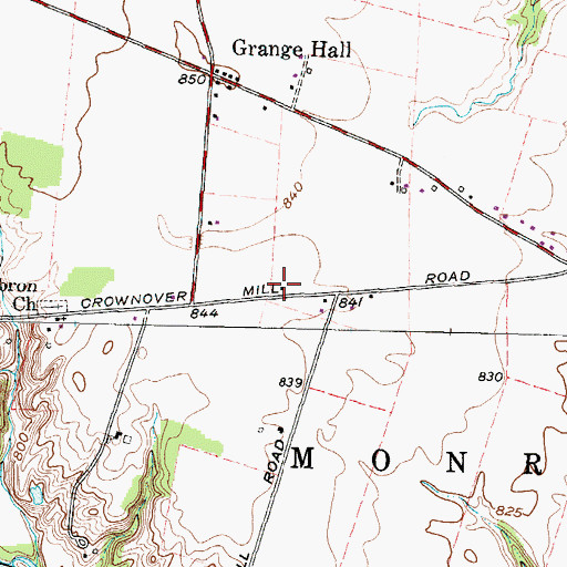 Topographic Map of Hill School (historical), OH