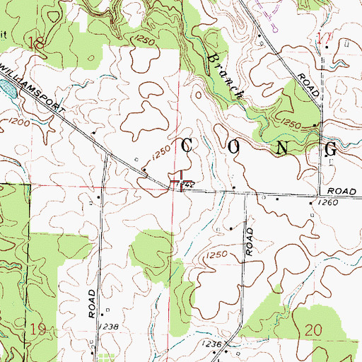 Topographic Map of Guiding Star School (historical), OH