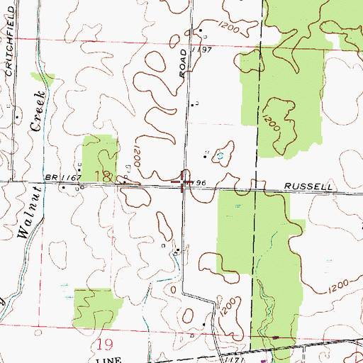 Topographic Map of Bluejay School (historical), OH
