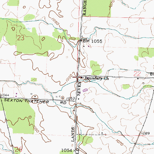 Topographic Map of Boundary School (historical), OH