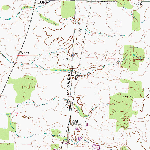 Topographic Map of Bailey School (historical), OH
