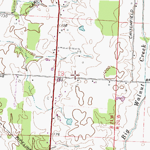 Topographic Map of Fairview School (historical), OH