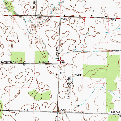 Topographic Map of West Salem School (historical), OH