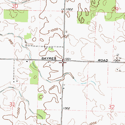 Topographic Map of Salem School (historical), OH