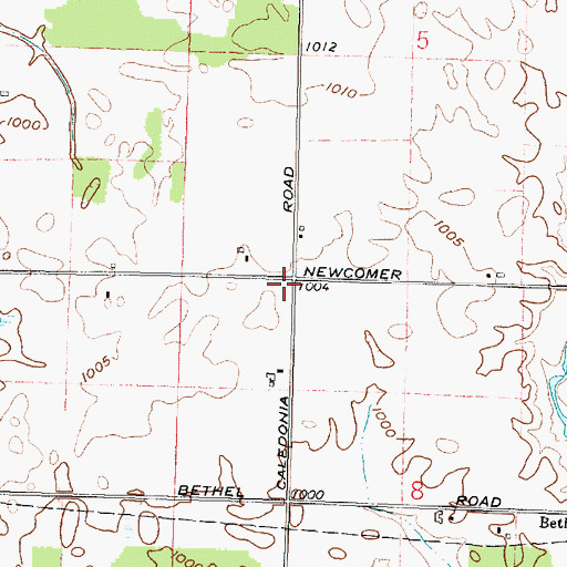 Topographic Map of Bethel School (historical), OH
