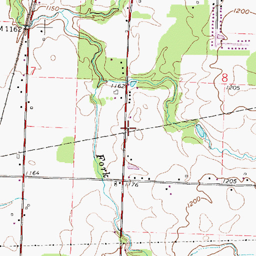 Topographic Map of Flowers School (historical), OH
