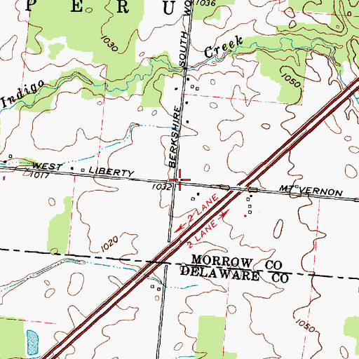 Topographic Map of Hawkins School (historical), OH