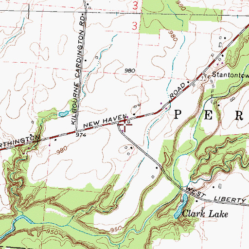 Topographic Map of Whitehall School (historical), OH