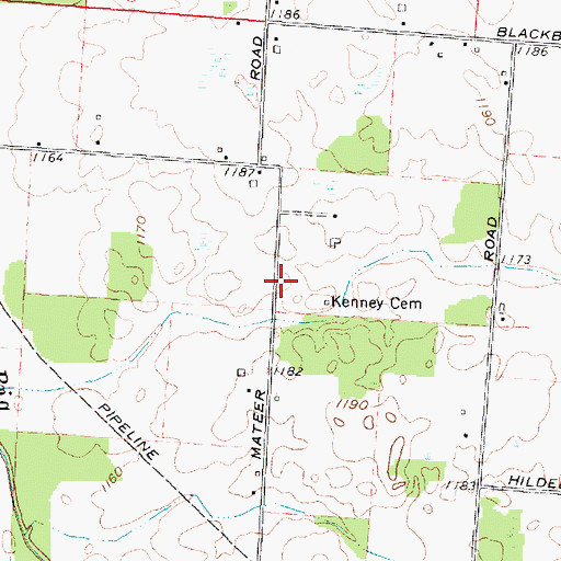 Topographic Map of Chestnut Grove School (historical), OH