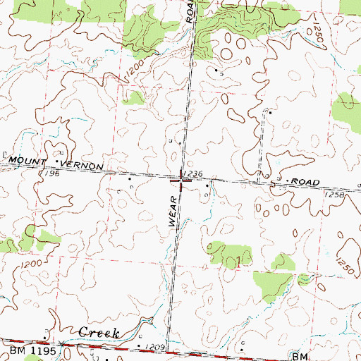 Topographic Map of Oliveroot School (historical), OH