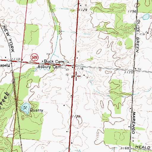 Topographic Map of Stilers Corner School (historical), OH