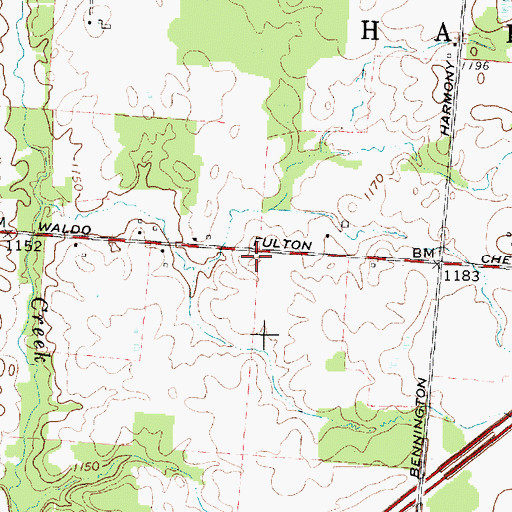 Topographic Map of Phillips School (historical), OH