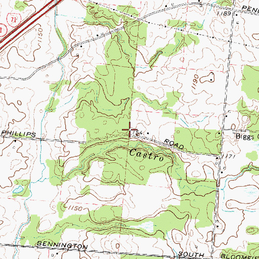 Topographic Map of Blackhawk School (historical), OH