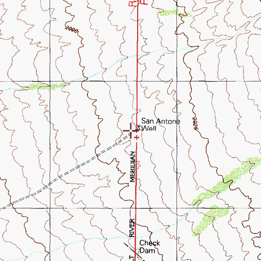 Topographic Map of San Antone Well, AZ