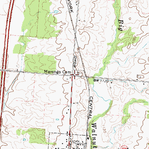 Topographic Map of Railroad School (historical), OH