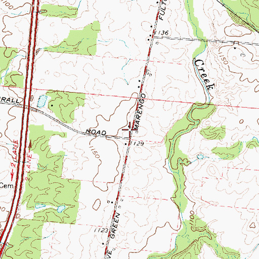 Topographic Map of Oaklawn School (historical), OH