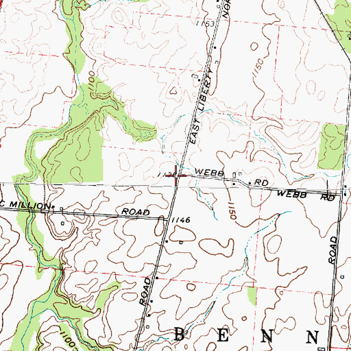 Topographic Map of Dudley School (historical), OH