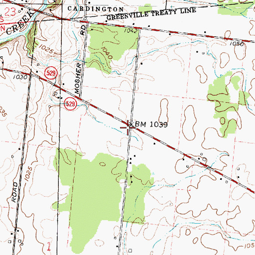 Topographic Map of Goose Heaven School (historical), OH