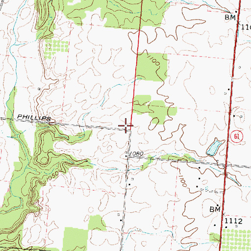 Topographic Map of West Salem School (historical), OH