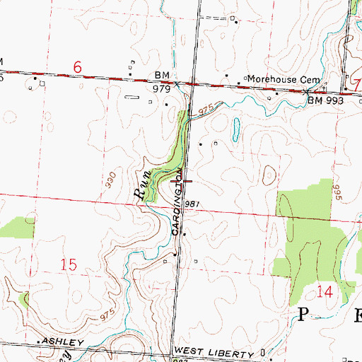 Topographic Map of Morehouse School (historical), OH