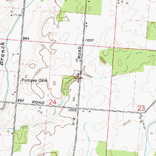 Topographic Map of Pompey School (historical), OH