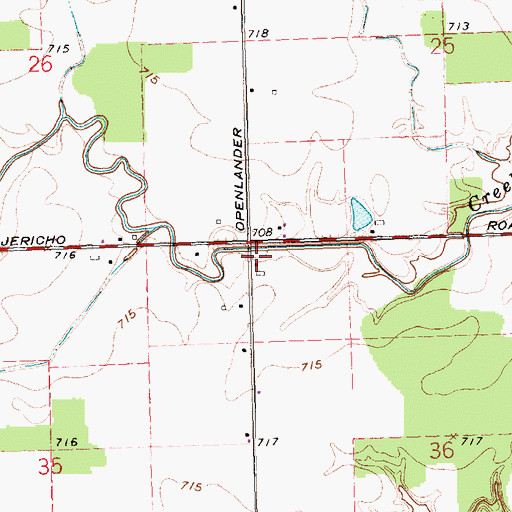Topographic Map of Platter Creek School (historical), OH