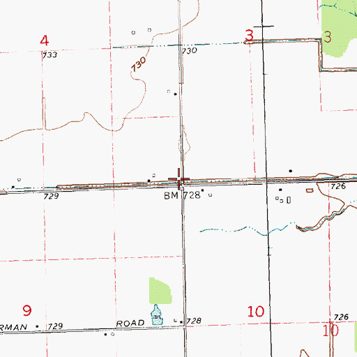 Topographic Map of Ridenour School (historical), OH