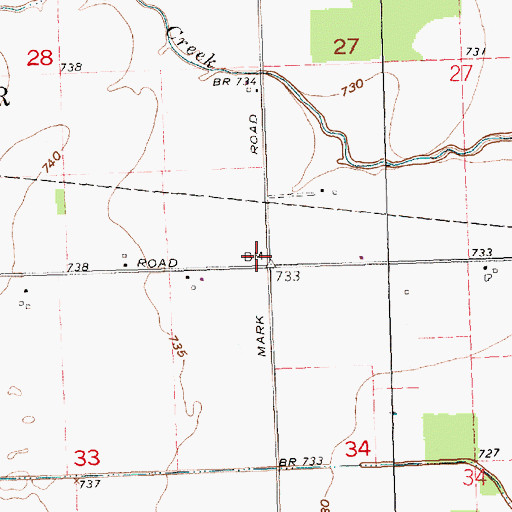 Topographic Map of Oliver School (historical), OH