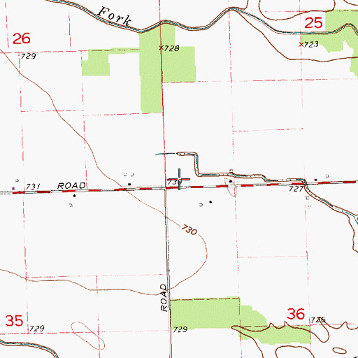 Topographic Map of School Number 8 (historical), OH